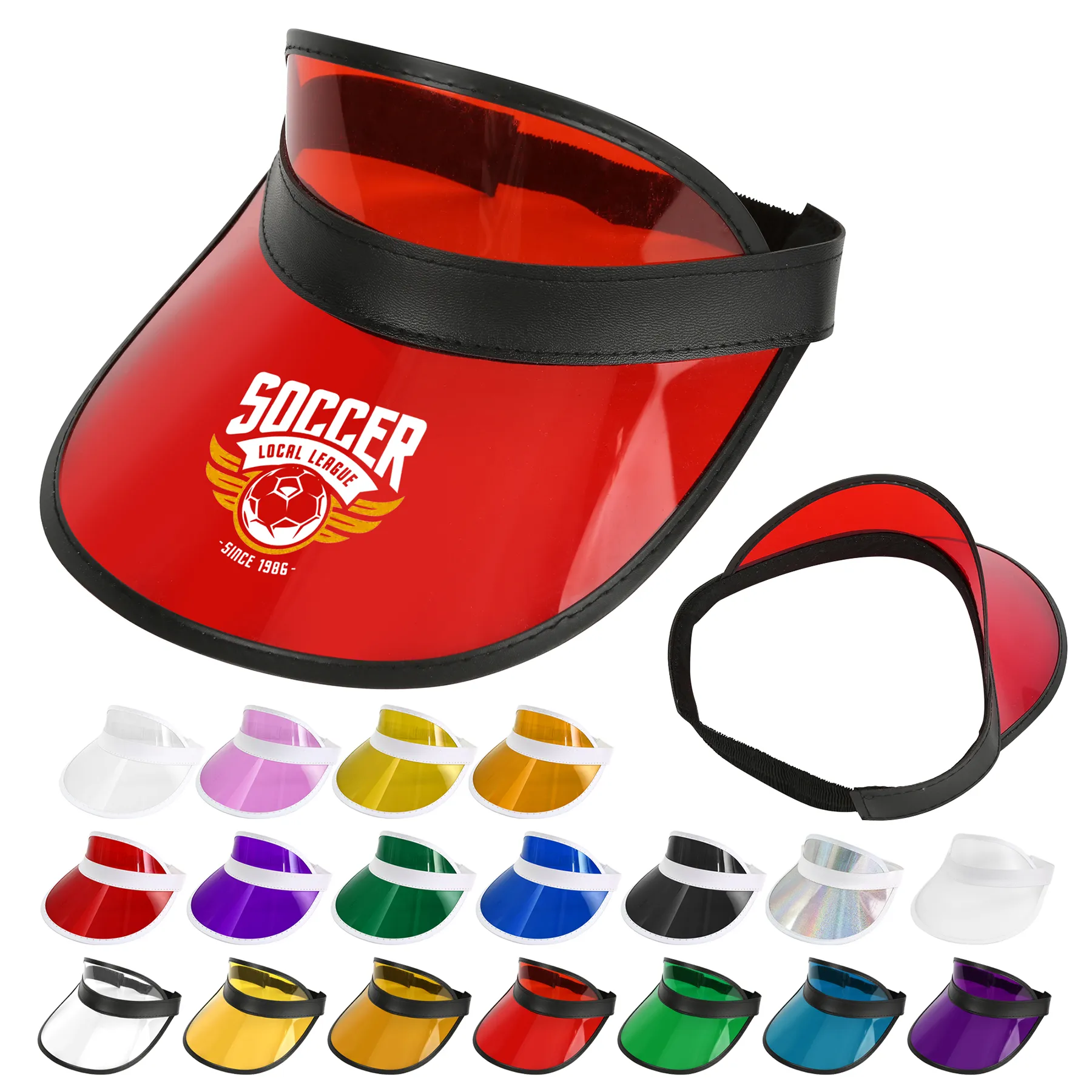 Custom Printed Plastic Sun Visor
