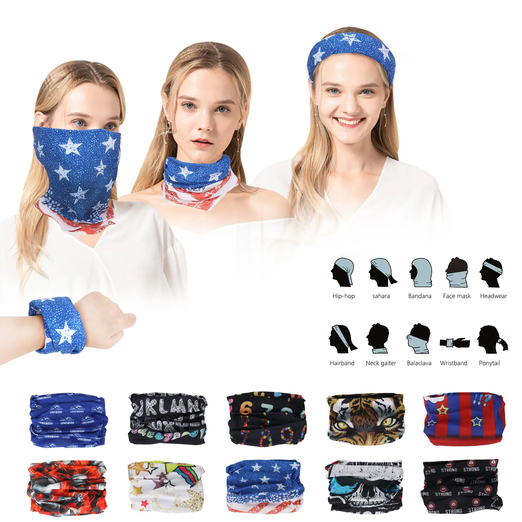 Multi-Functional Custom Neck Gaiter-Full Color Sublimation