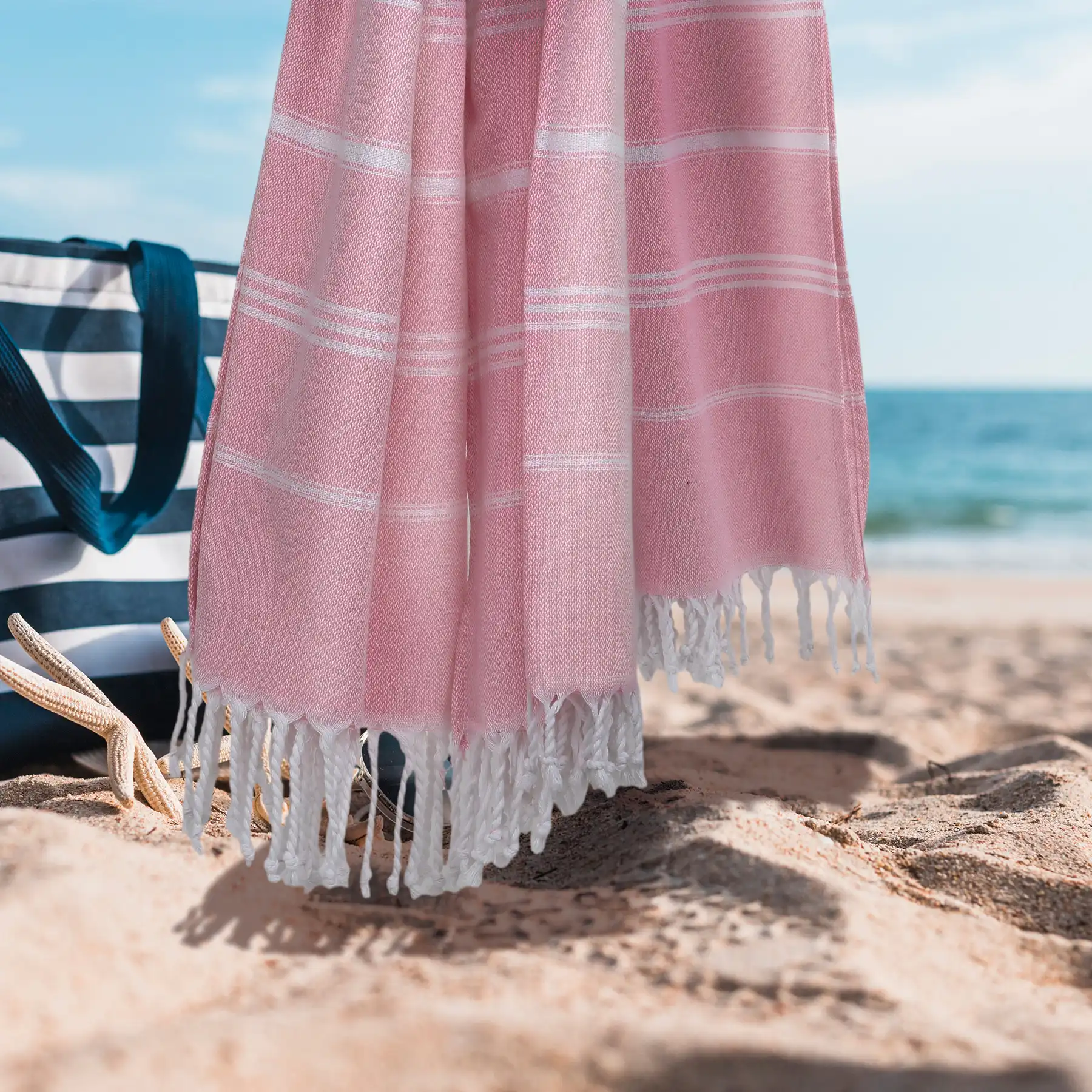 Embroidered Turkish Beach Towel Polyester Cotton