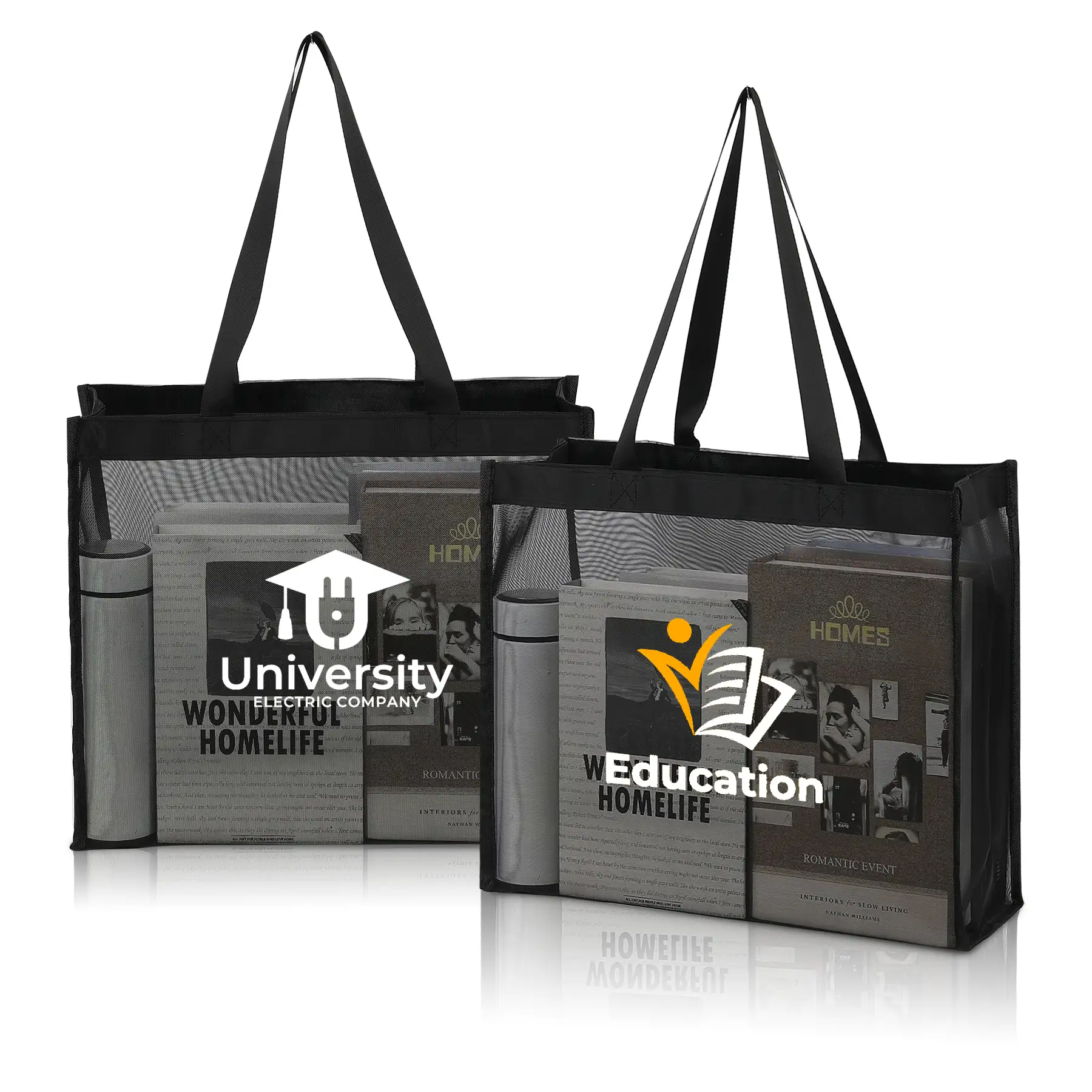 Reusable Large Mesh Tote Bag ( 13'' x 16'' x 6'' )