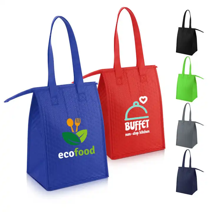 Non-Woven Lunch Cooler Tote Bag (9"×13" x 6.5'')